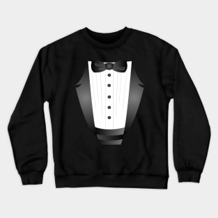 1980s Groomsman Bowtie party bachelor party novelty Tuxedo Crewneck Sweatshirt